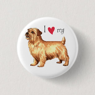 I Love my Norfolk Terrier 3 Cm Round Badge