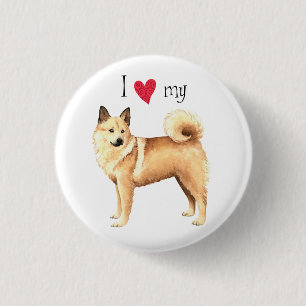 I Love my Norwegian Buhund 3 Cm Round Badge