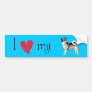 I Love my Norwegian Elkhound Bumper Sticker