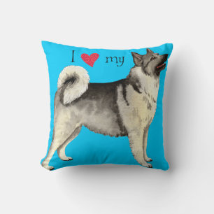 I Love my Norwegian Elkhound Cushion