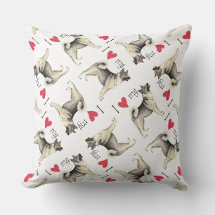I Love my Norwegian Elkhound Cushion