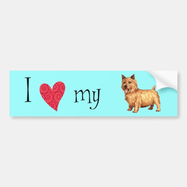 I Love my Norwich Terrier Bumper Sticker (Front)