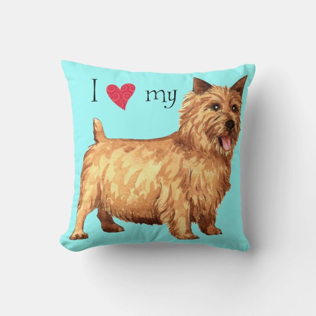 I Love my Norwich Terrier Cushion (Front)