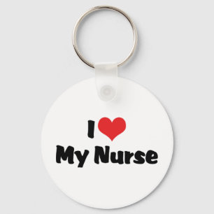 I Love My Nurse Keychain