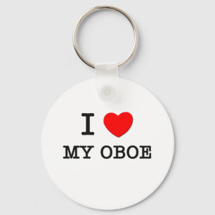 I Love My Oboe Key Ring
