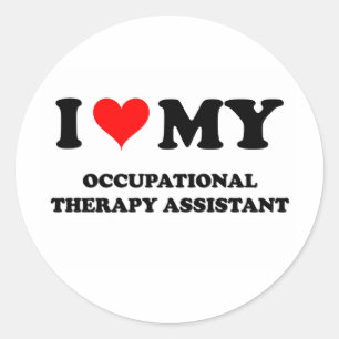I Love My Occupational Therapy Assistant Classic Round Sticker