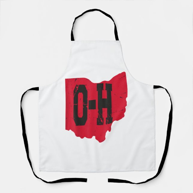I Love My Ohio Home Script Ohio Buckeye State Apron (Front)