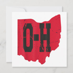 I Love My Ohio Home Script Ohio Buckeye State Invitation