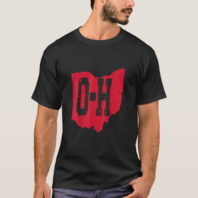 I Love My Ohio Home Script Ohio Buckeye State T-Shirt (Front)