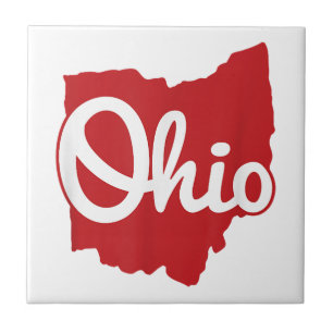 I Love My Ohio Home Script Ohio Ceramic Tile
