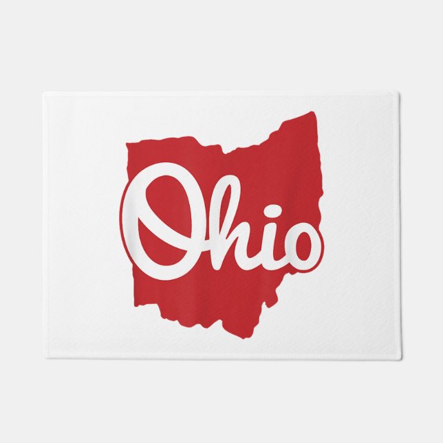 I Love My Ohio Home Script Ohio  Doormat (Front)