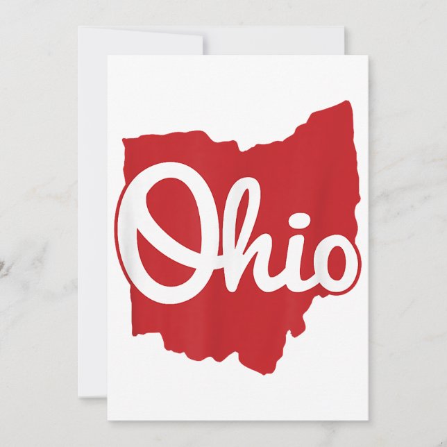 I Love My Ohio Home Script Ohio  Invitation (Front)