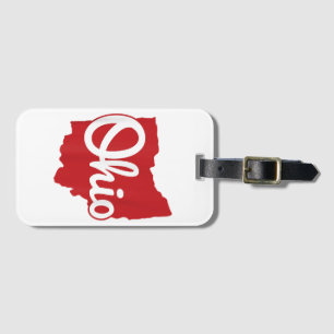 I Love My Ohio Home Script Ohio  Luggage Tag