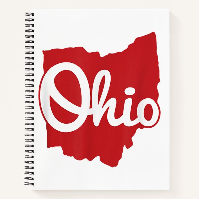I Love My Ohio Home Script Ohio  Notebook (Front)
