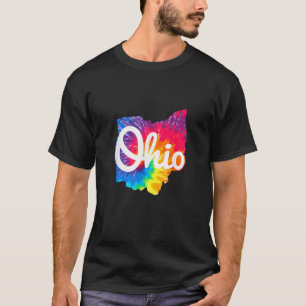 I Love My Ohio Home Script Tie Dye Ohio T-Shirt