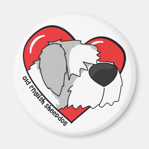I Love my Old English Sheepdog Magnet