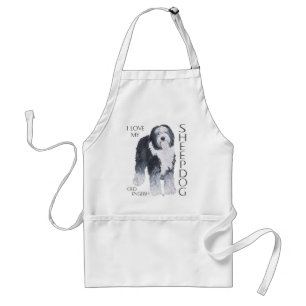 I Love My Old English Sheepdog Standard Apron