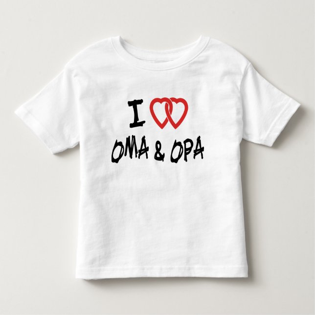 I Love My Oma & Opa T-Shirt (Front)