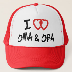 I Love My Oma & Opa Trucker Hat