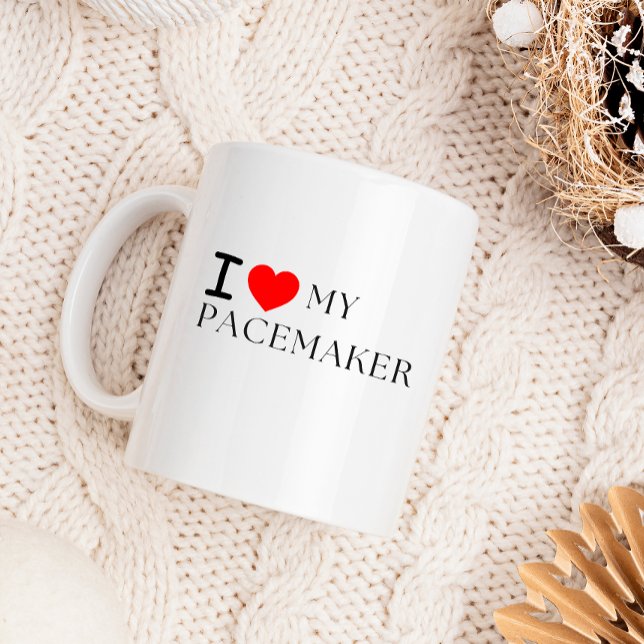 I Love My Pacemaker - Funny Recovery Gift  Two-Tone Coffee Mug (Creator Uploaded)