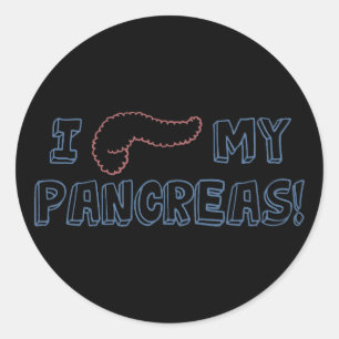 I Love My Pancreas Classic Round Sticker