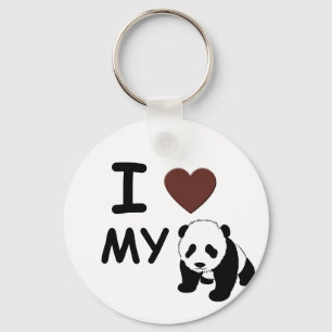 I LOVE MY PANDA KEY RING