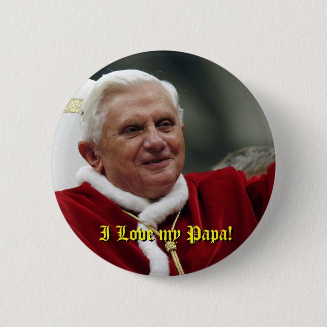 I Love my Papa! 6 Cm Round Badge (Front)
