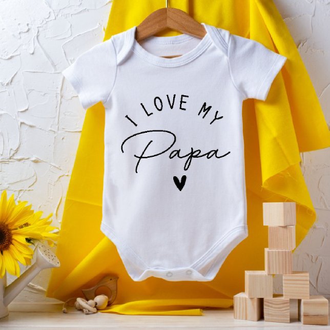 I love my papa i love my dad baby bodysuit (Creator Uploaded)