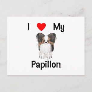 I Love My Papillon (picture) Postcard
