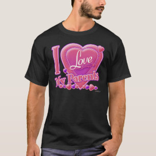 I Love My Parents pink/purple - heart T-Shirt