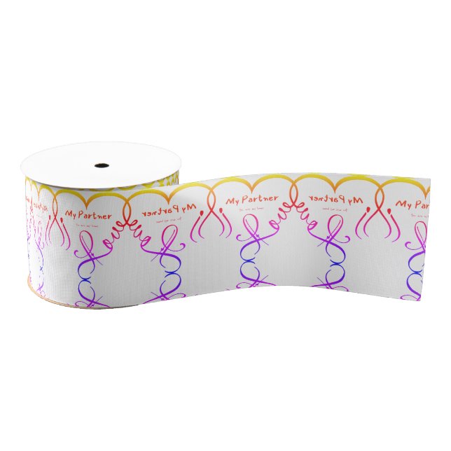 I love my partner • You are my home Grosgrain Ribbon (Spool)
