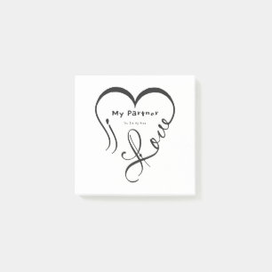 I Love My Partner - You Are My Home Throw Pillow Post-it Notes