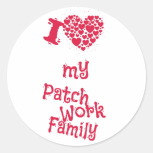 I love my Patchwork Family - Eine Liebeserklärung Classic Round Sticker