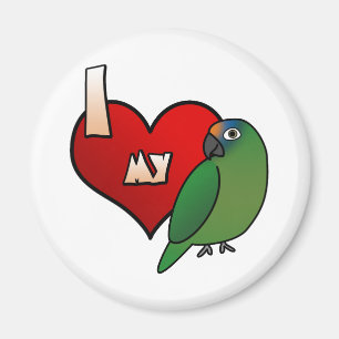 I Love my Peach Front Conure Magnet