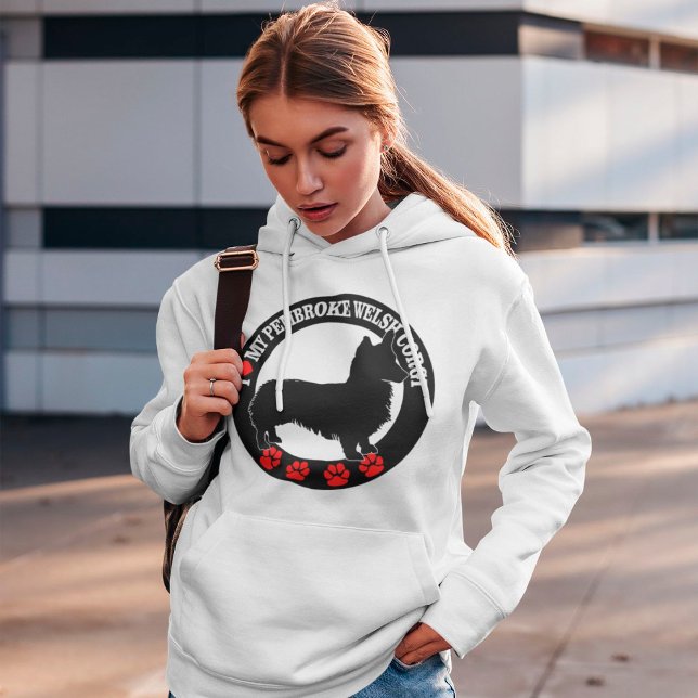 I Love My Pembroke Welsh Corgi Hoodie (Creator Uploaded)