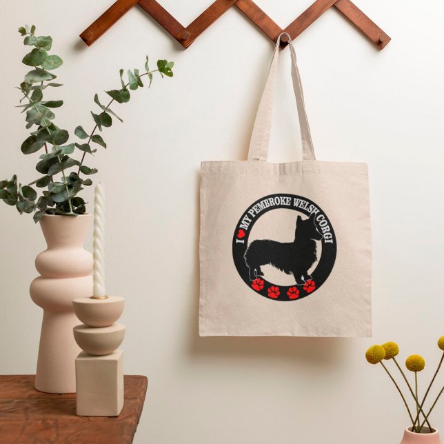 I Love My Pembroke Welsh Corgi Tote Bag (Creator Uploaded)