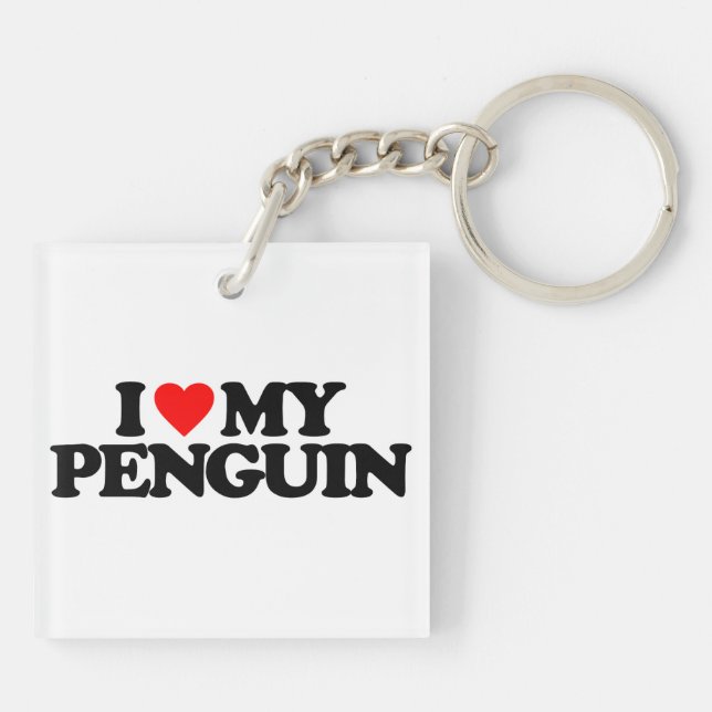 I LOVE MY PENGUIN KEY RING (Back)