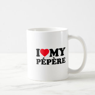 I Love My Pepere Heart Grandpa Family Coffee Mug