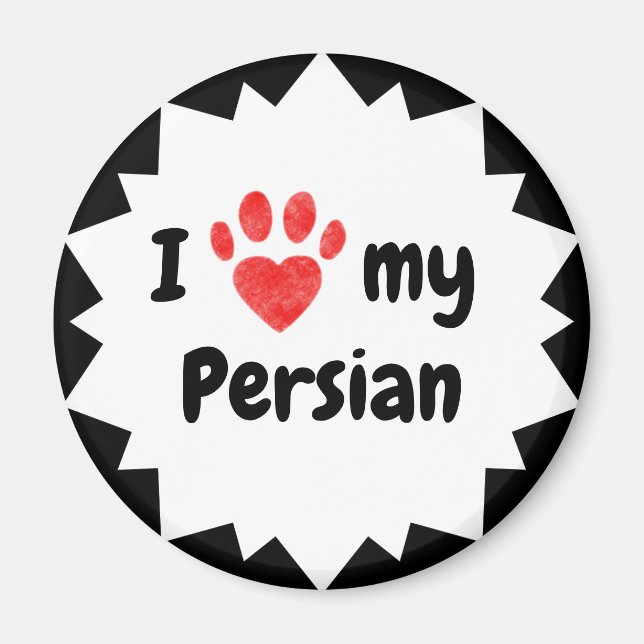 I Love My Persian Cat Magnet (Front)