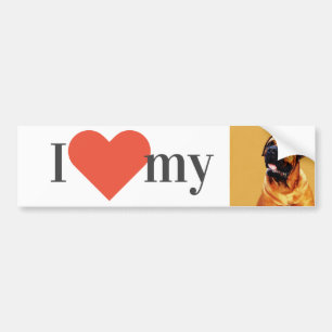 "I love my", personalised your dog photo Bumper Sticker
