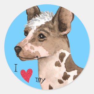 I Love my Peruvian Inca Orchid Classic Round Sticker