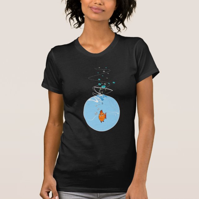 I Love My Pet Fish in a Bag full of Blue Water T-Shirt (Front)