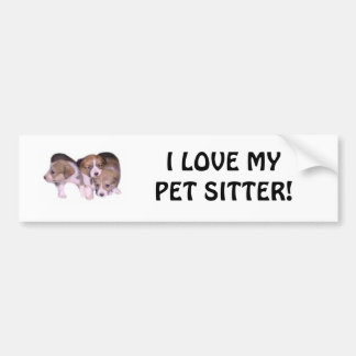 I LOVE MY PET SITTER! BUMPER STICKER