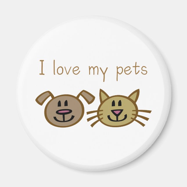 I love my pets magnet (Front)