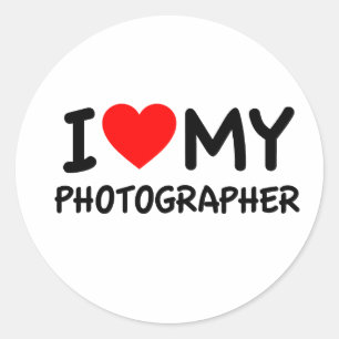I love my Photographer Classic Round Sticker