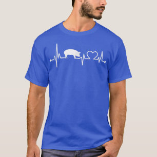 I Love My Pig Heart Valve EKG Heartbeat Funny Gift T-Shirt