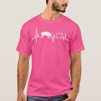 I Love My Pig Heart Valve EKG Heartbeat Funny Gift T-Shirt