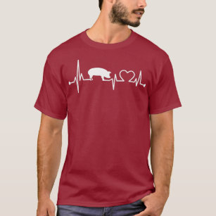I Love My Pig Heart Valve EKG Heartbeat  Funny T-Shirt