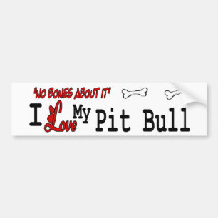 I Love My Pit Bull Bumper Sticker