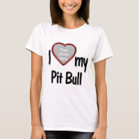 I Love My Pit Bull - Cute Fun Heart Photo Frame